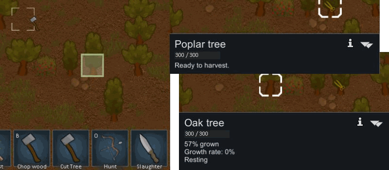 Rimworld A12 скачать мод Chop - Cut only ready trees