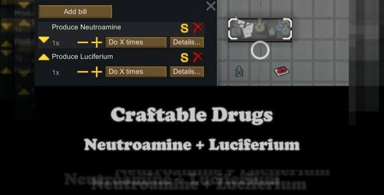 Rimworld мод Craftable Drugs
