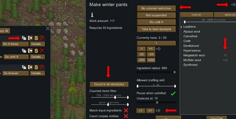 Rimworld мод Better Workbench Management